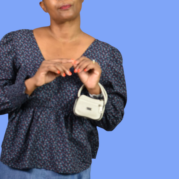 Vintage Studio Tiny Leather Bag Taupe Beige Coin Purse Pouch Change Handles Mini - Picture 8 of 16